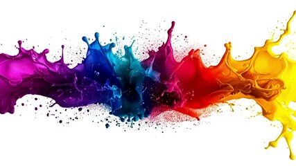 clor splash paint on white background - Powered by Adobe