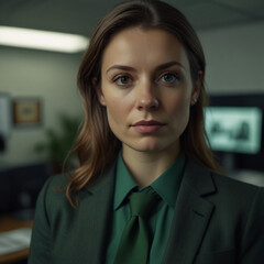 Fototapeta premium Smiling Business Woman in Business Wear