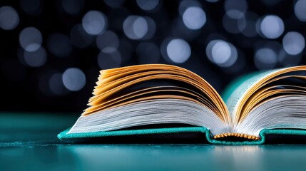 Open Book with Bokeh Background