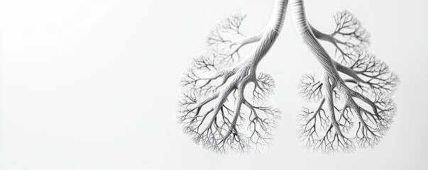 Exploring alveoli structure in the lungs human anatomy scientific illustration medical environment close-up view respiratory function