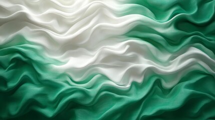 Background with Developing Flag of Nigeria. Generative AI