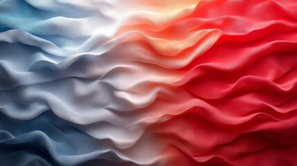 Peru Flag Inspired Fabric Background. Generative AI