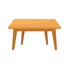 Table furniture icon in flat style. Wooden table vector illustration on isolated background. Dinner desk sign business concept.