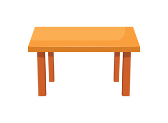 Table furniture icon in flat style. Wooden table vector illustration on isolated background. Dinner desk sign business concept.