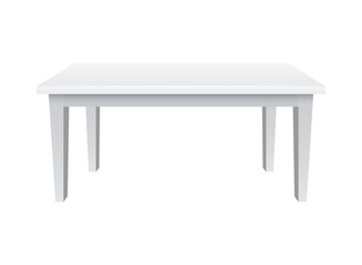 Table furniture icon in flat style. Wooden table vector illustration on isolated background. Dinner desk sign business concept.