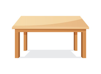 Fototapeta premium Table furniture icon in flat style. Wooden table vector illustration on isolated background. Dinner desk sign business concept.