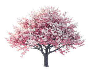 Obraz premium Cherry blossom tree with pink and white flowers