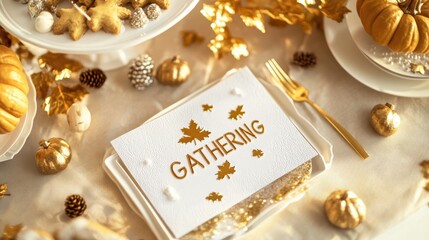 Greeting card design for thanksgiving holiday.