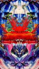 Fototapeta premium Abstract art background . Hand painting artwork on canvas .