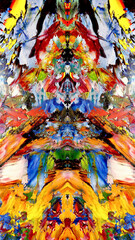 Abstract art background . Hand painting artwork on canvas .