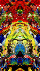 Fototapeta premium Abstract art background . Hand painting artwork on canvas .