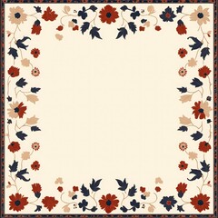 Obraz premium Nuovo Floral Blank Frame Pattern with Vertical Format and Text Space for Decorative Art