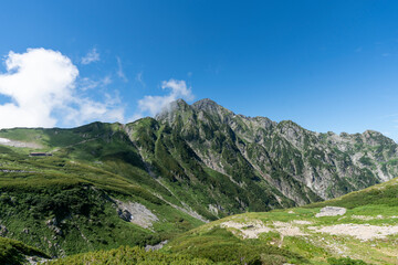 夏空の劔岳