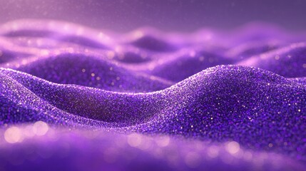 new year abstract background featuring purple glossy sand with brassy glitters, selective focus, and small bokeh texture, perfect for festive celebrations, party designs, and creative digital projects