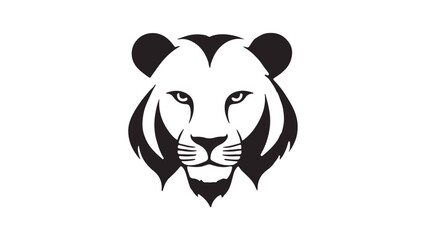 simple lion vector outline shape illustration