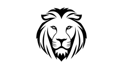 lion simple outline shape illustration in vector © Giorgi