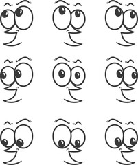 Design of set eyes watching