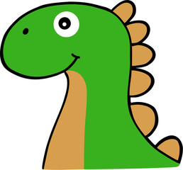 Cute Dinosaur, cartoon vector illustration. Dino animal.