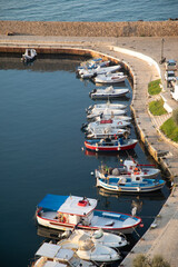 fisher boats and yachts  in the harbor of Sperlongia
