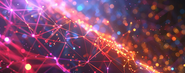 Obraz premium Abstract Background with Red, Orange and Blue Lights