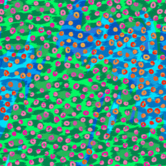 A vibrant, abstract geometric pattern in Memphis style featuring bold colors, dynamic shapes, and playful textures. Perfect for modern design projects, this vector illustration is ideal for