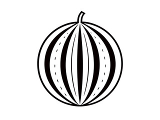 Creative fruit line art design vector silhouette with a white background