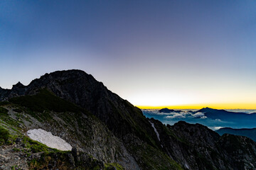 劔岳の朝焼け