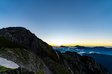 Fototapeta premium 劔岳の日の出