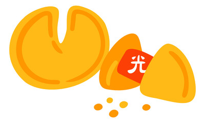 Chinese fortune cookie. Future prediction biscuit