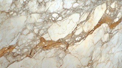 Fototapeta premium White Marble Texture with Golden Veins. Generative AI