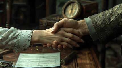 Shaking hands as she tries to sign documents