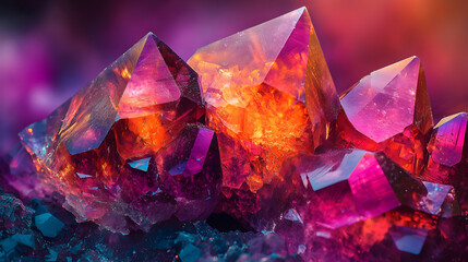Purple and Orange Crystal Macro - Illustration