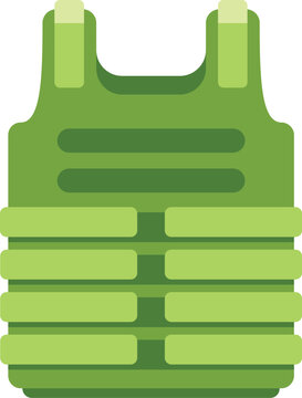 recommend clip art: Green bulletproof vest protecting the torso from gunfire