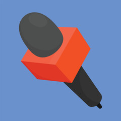 News Mic vector icon. tv conference microphone illustration. mic icons vector