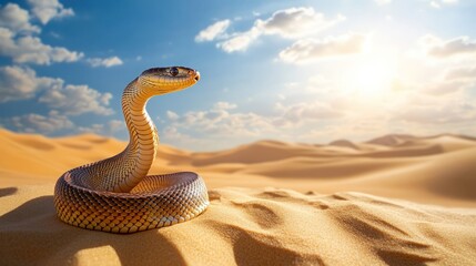 Desert Serpent Under a Bright Sky