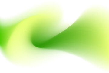 Abstract neon yellow, light green wave form, blurred iridescent gradient texture, isolate design element. Fluid lime green watercolor brushstroke blurry shape. Aesthetic flowing lights decoration.