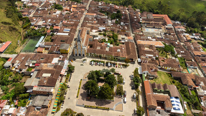 Caramanta, Antioquia - Colombia. October 27, 2024. Municipality with a population of 4,793 inhabitants.