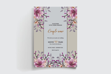 BRIDAL SHOWER FLORAL INVITATION TEMPLATE
