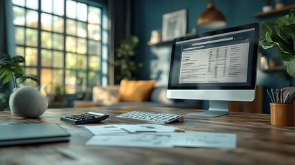 Personal Finance Coaching Website Mockup. Generative AI