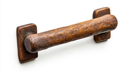 Rustic iron door pull handle with rough texture, perfect for adding vintage touch to any door. Its sturdy design ensures durability and style