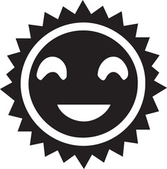illustration of a smiling sun face