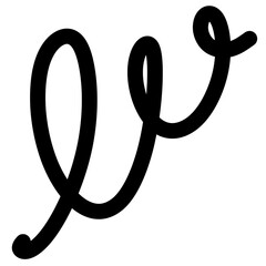 Curly doodle shape element design