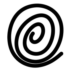 Decorative spiral doodle line element