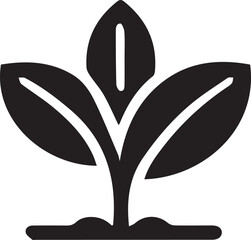 silhouette vector tree icon. geen energy concept