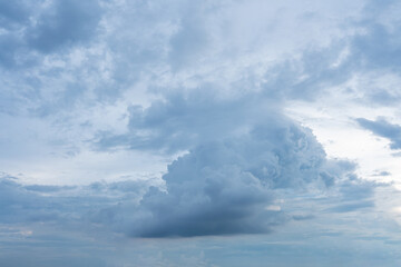 The vast canvas of the sky, painted with wispy clouds drifting across the azure expanse