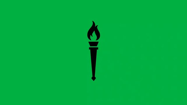 torch vector animation green screen
