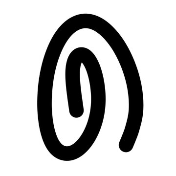 recommend clip art: Simple fingerprint doodle shape design