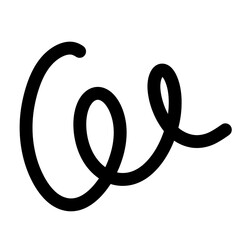 Organic isolated doodle line element
