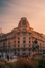 Fototapeta premium View of Piazza Missori in the centre of Milan.