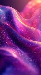 Obraz premium Abstract waves of vibrant colors with sparkling highlights.